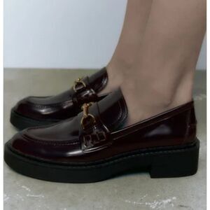 Elegant Burgundy Horsebit Loafers